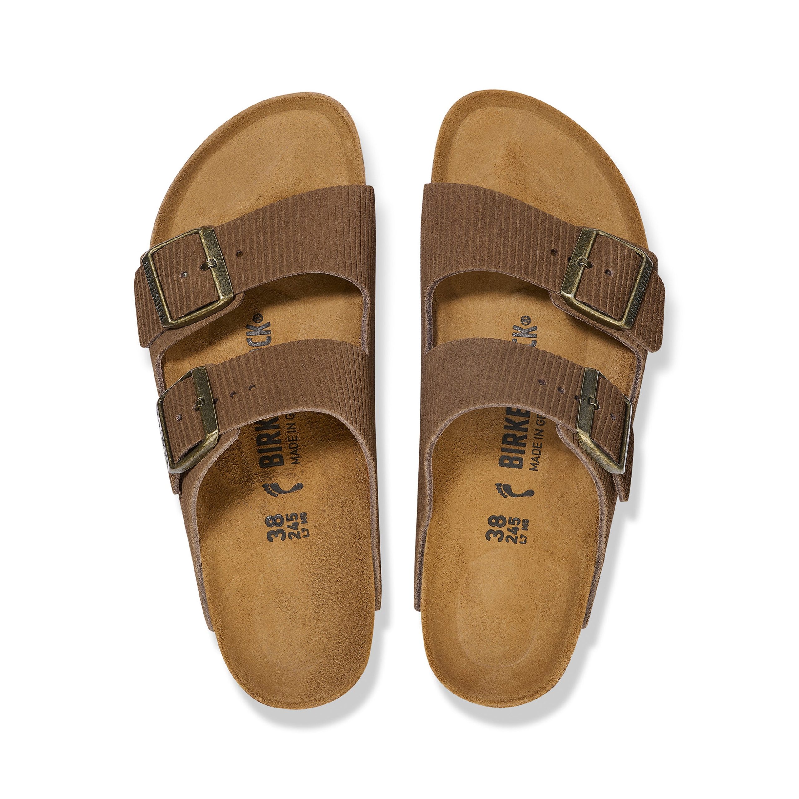 Arizona Corduroy Dark Tea Embossed Suede Leather - Image 3