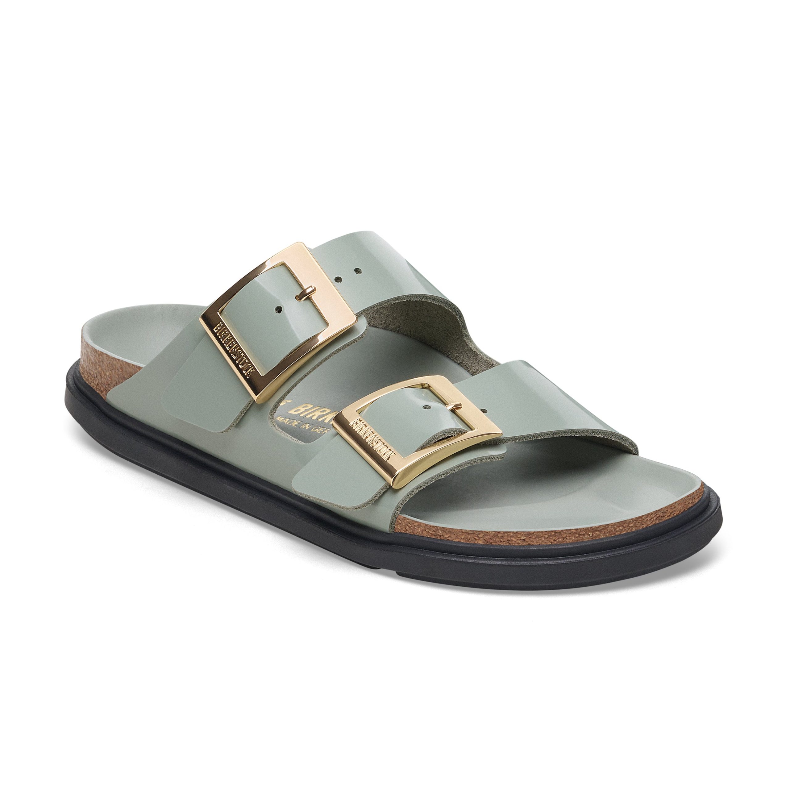 Arizona Droplet Buckle High Shine Pure Sage Natural Leather Patent