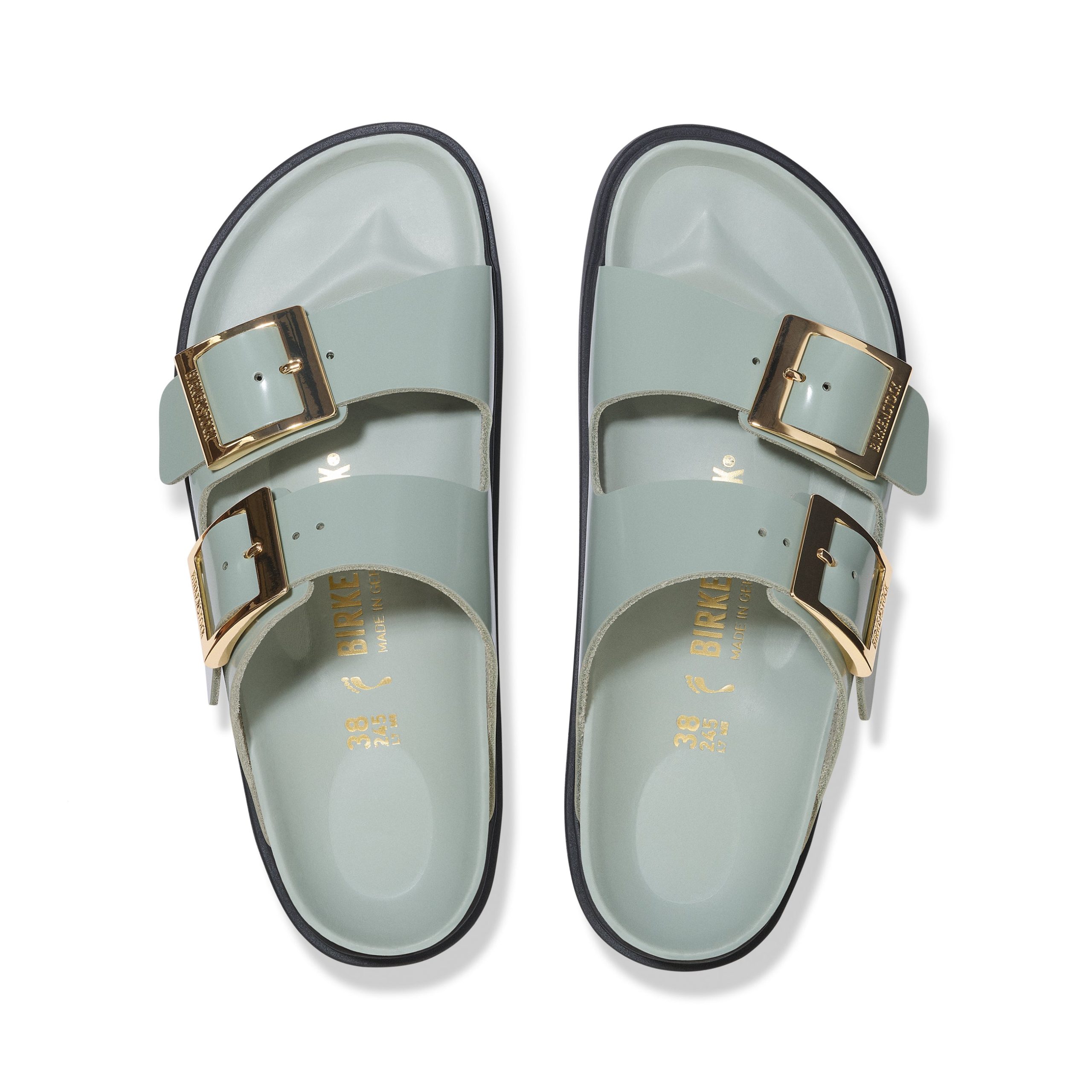 Arizona Droplet Buckle High Shine Pure Sage Natural Leather Patent - Image 3