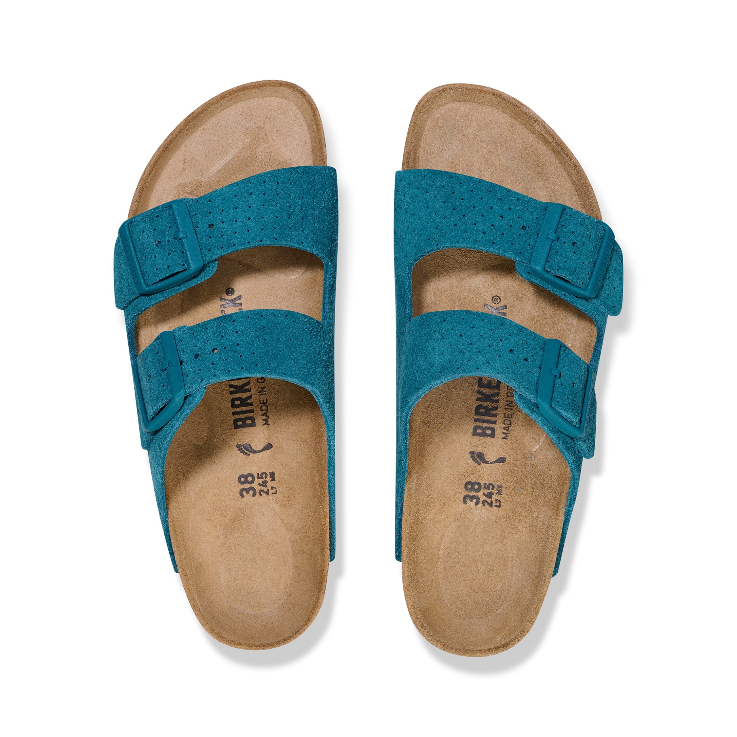 Arizona Deep Turquoise Embossed Suede Leather - Image 3