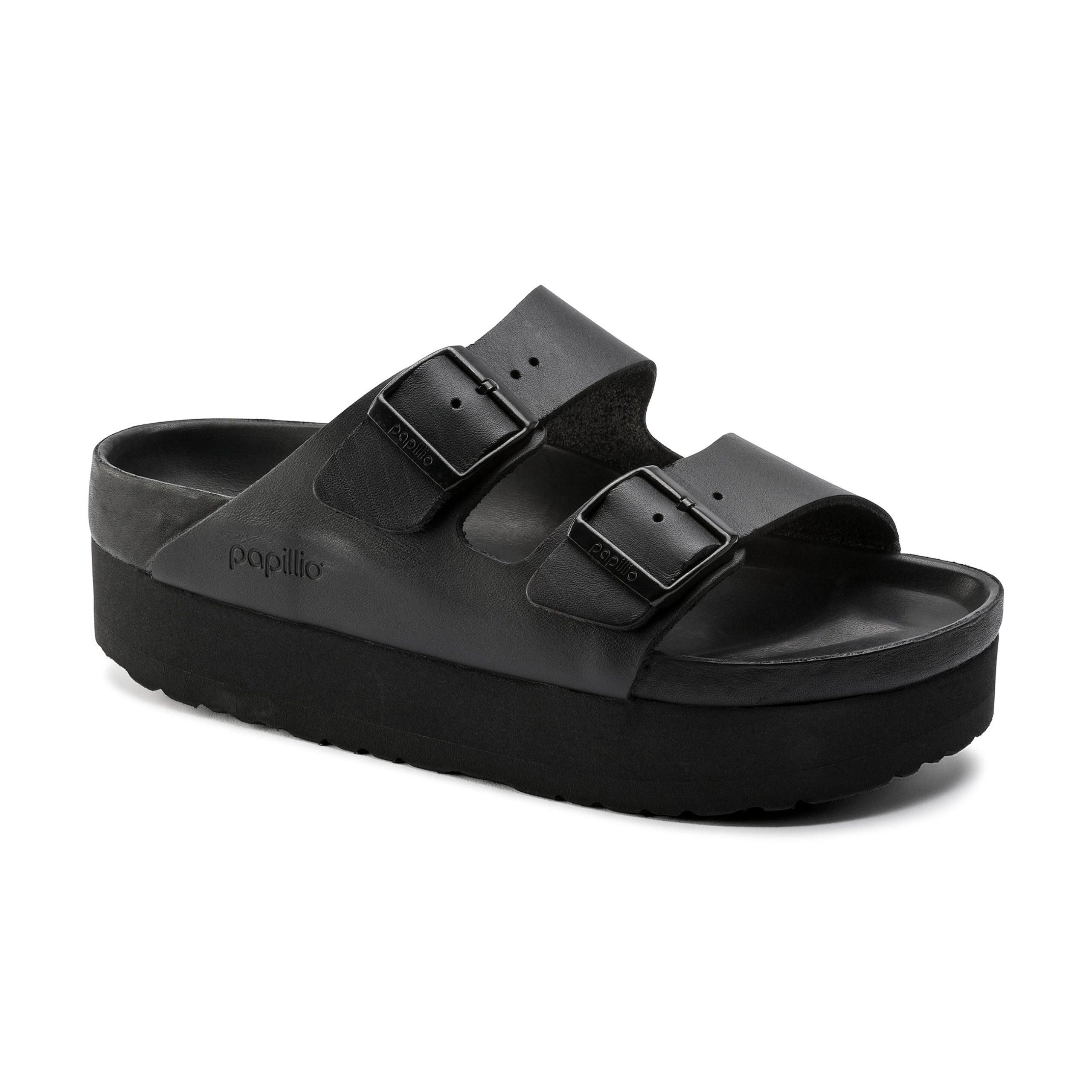 Arizona Exquisite Platform Black Natural Leather