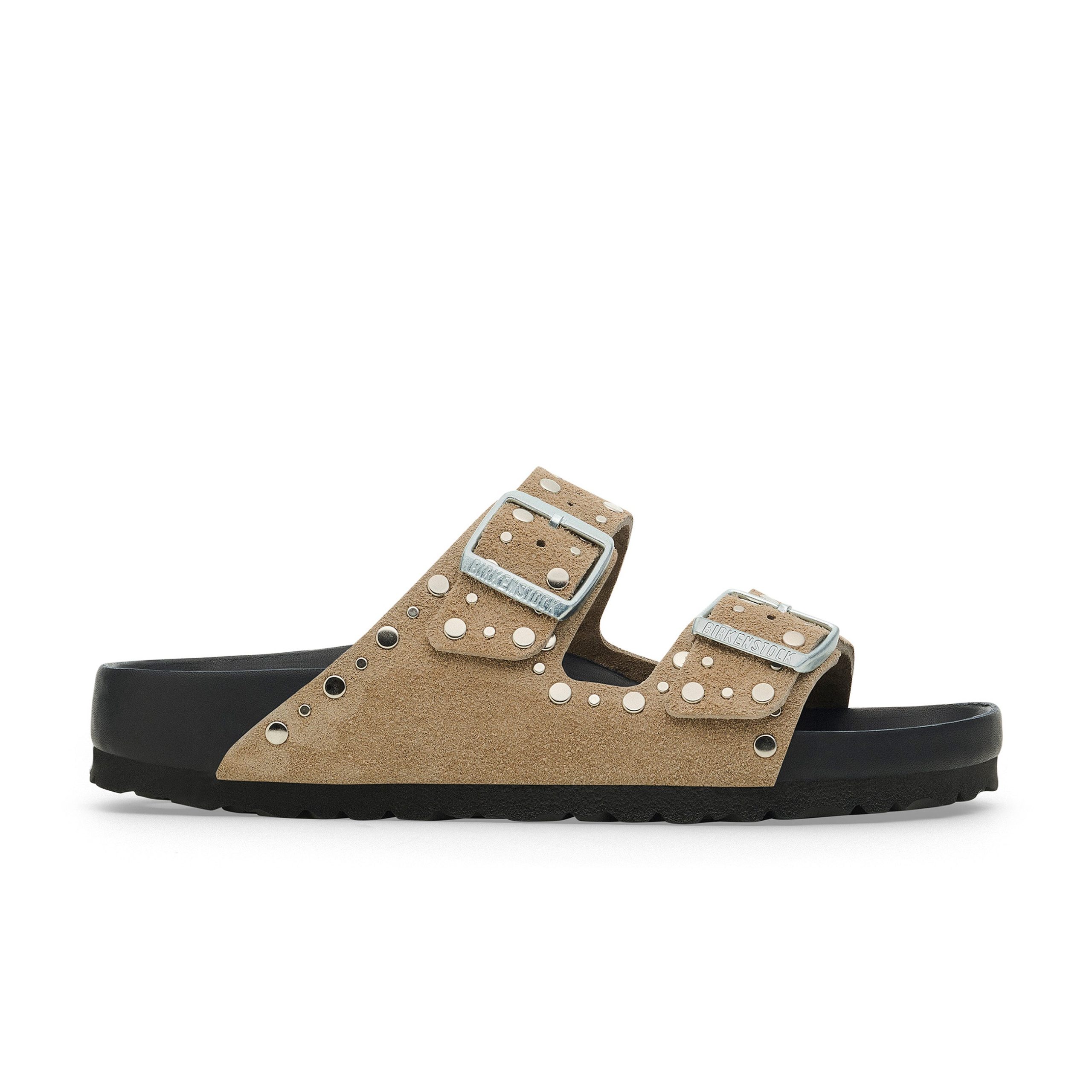 Arizona Exquisite Rivets Taupe Suede Leather - Image 2