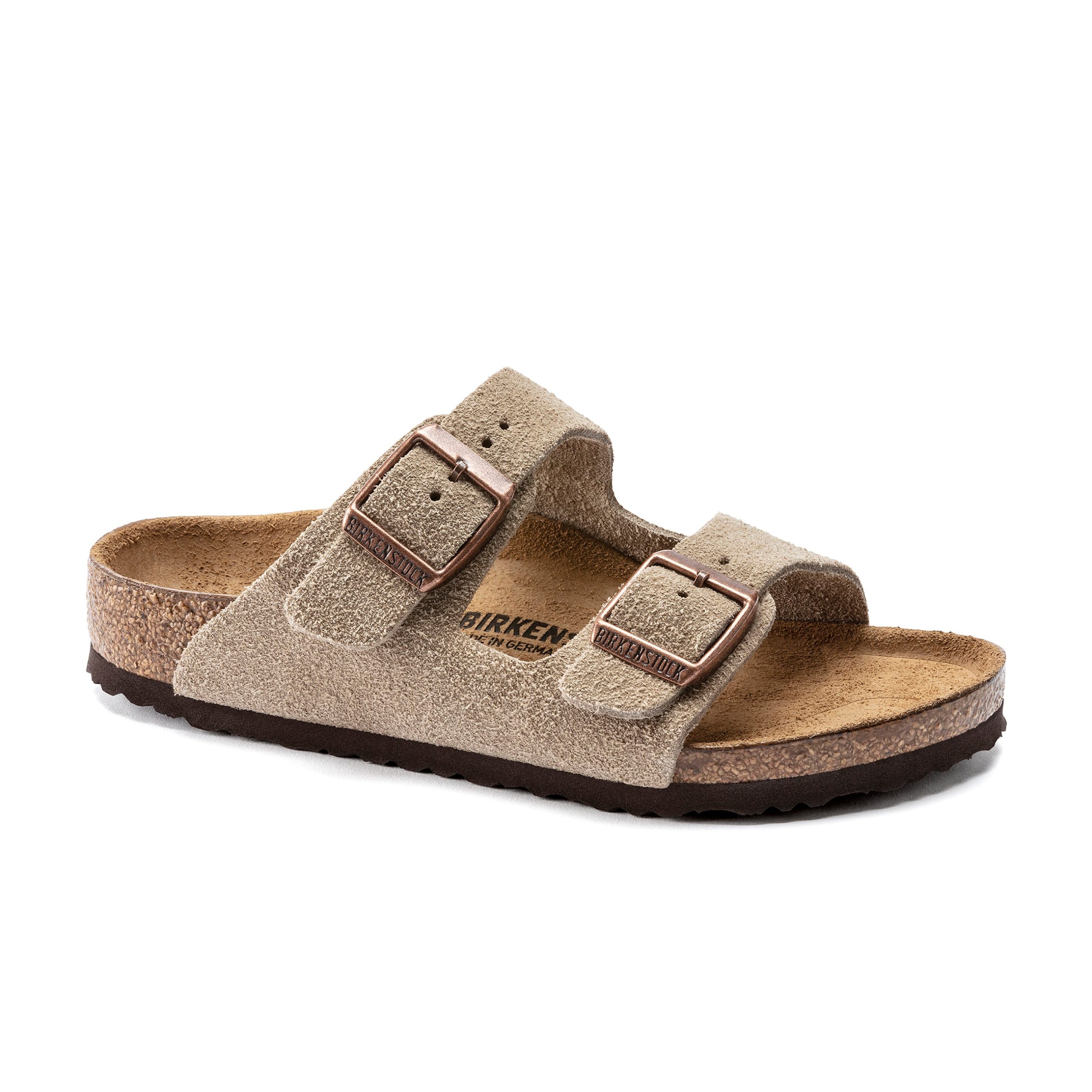 Arizona Kids Taupe Suede Leather