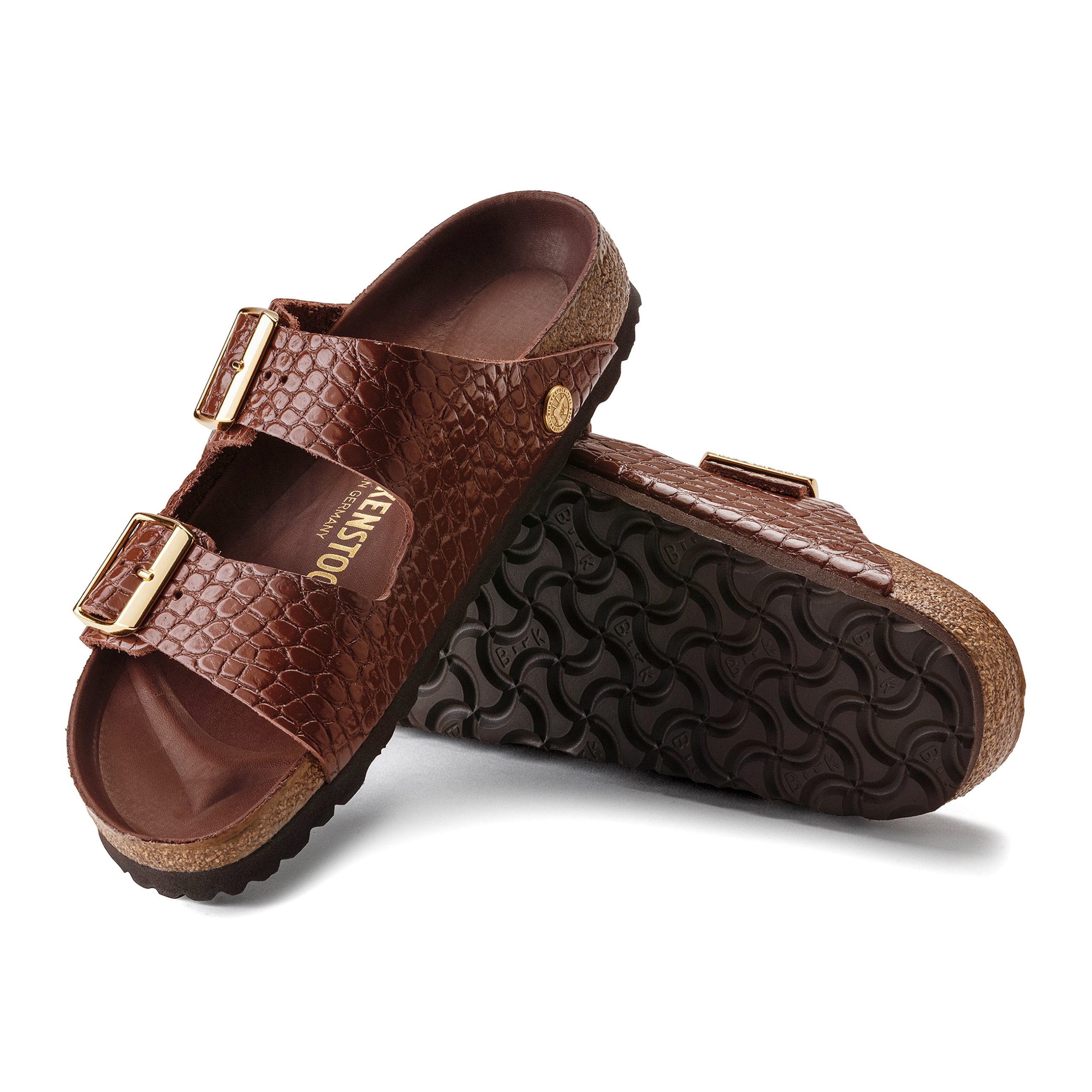 Arizona Semi Exquisite Hot Chocolate Embossed Natural Leather - Image 4