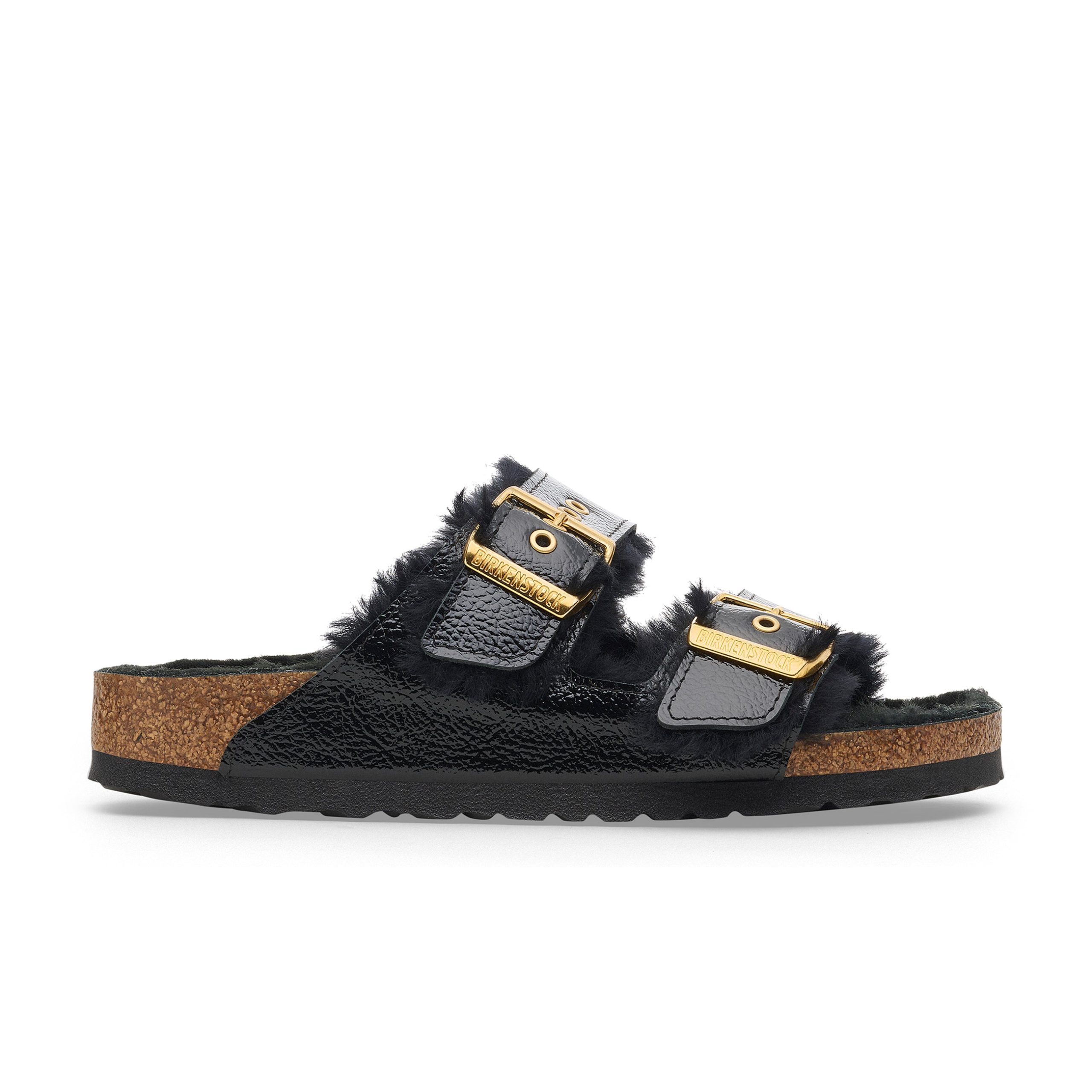 Arizona Shearling Naplak Black Natural Leather Patent/Shearling - Image 2