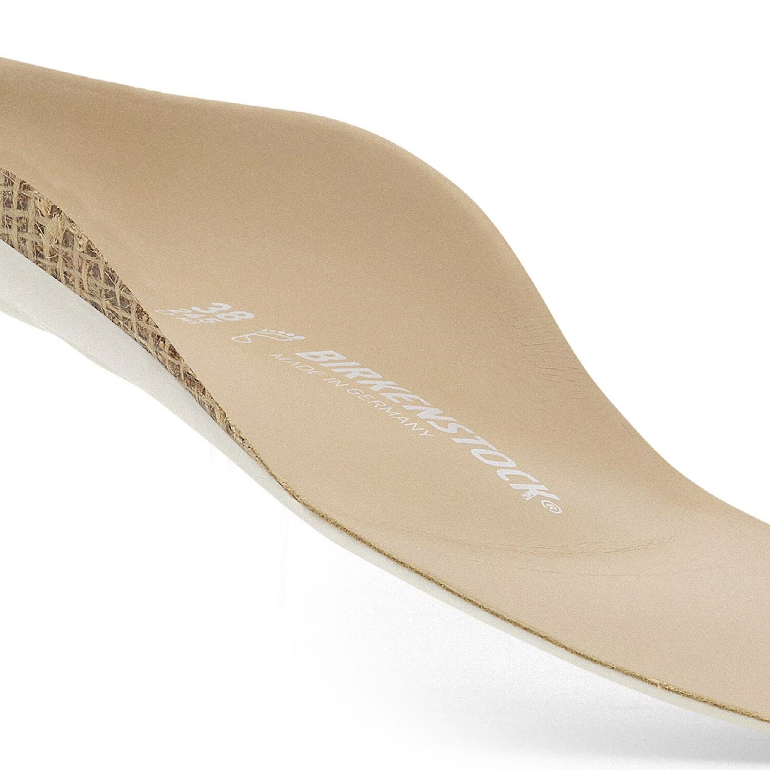 Blue Footbed Long Beige Leather - Image 3