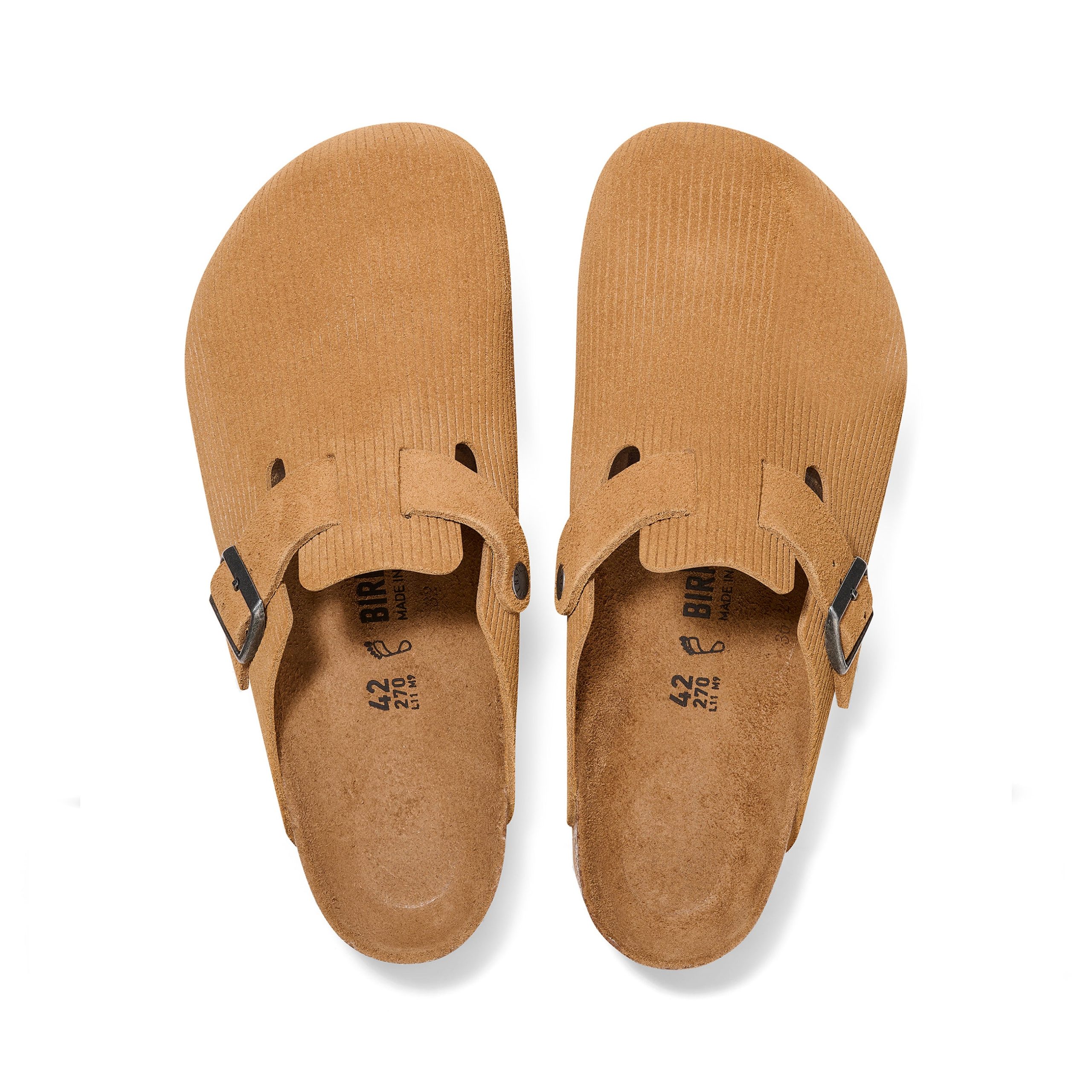 Boston Corduroy Cork Brown Embossed Suede Leather - Image 3