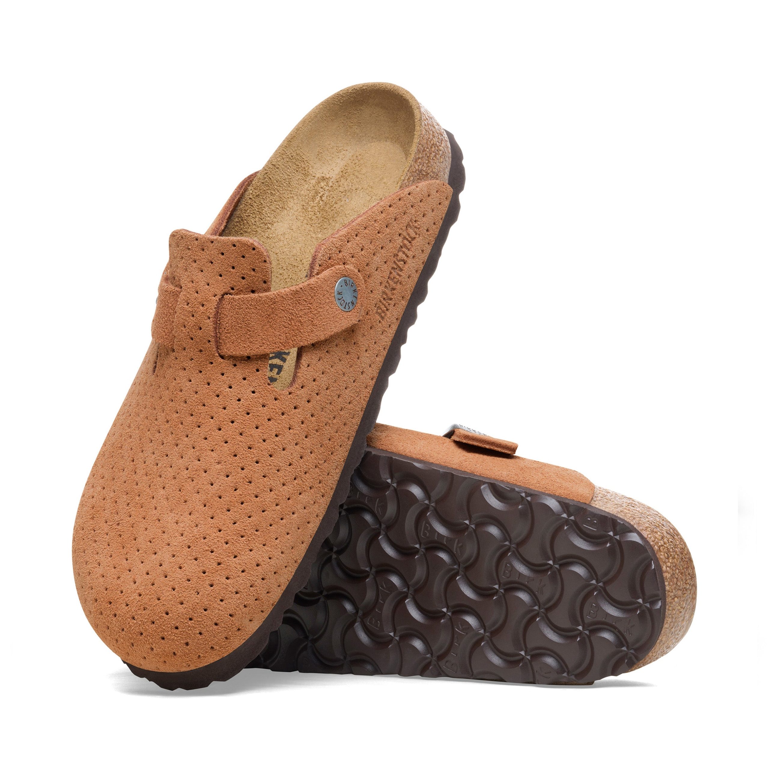 Boston Burnt Orange Embossed Suede Leather - Image 3