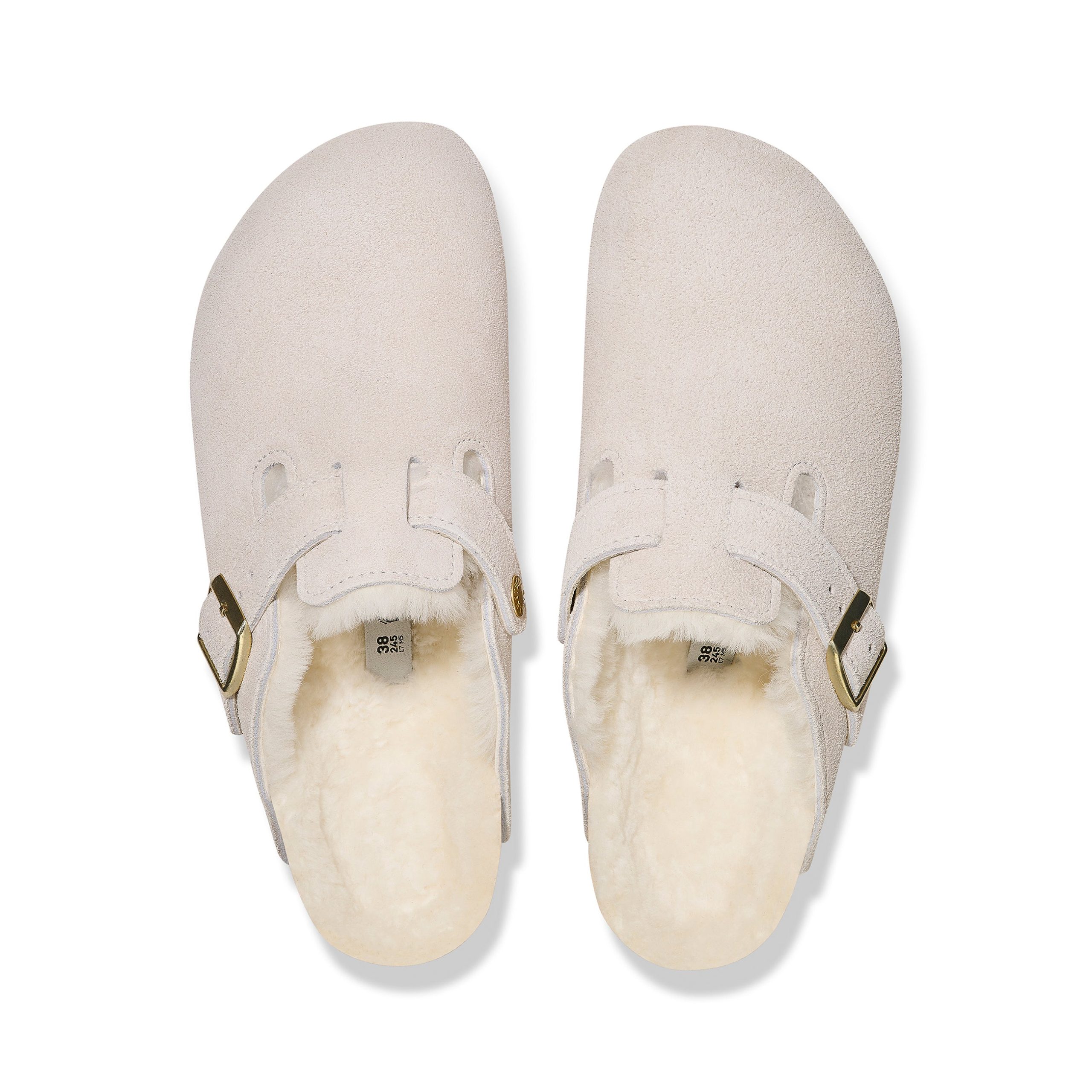 Boston Shearling Antique White Suede Leather/Shearling - Image 3