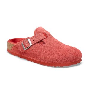 Boston Shearling Sienna Red Suede Leather/Shearling
