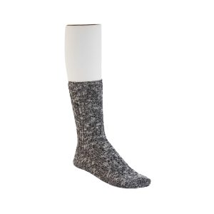 Cotton Slub Socks Black Grey