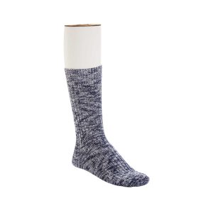 Cotton Slub Socks Blue White