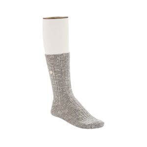 Cotton Slub Socks Grey White