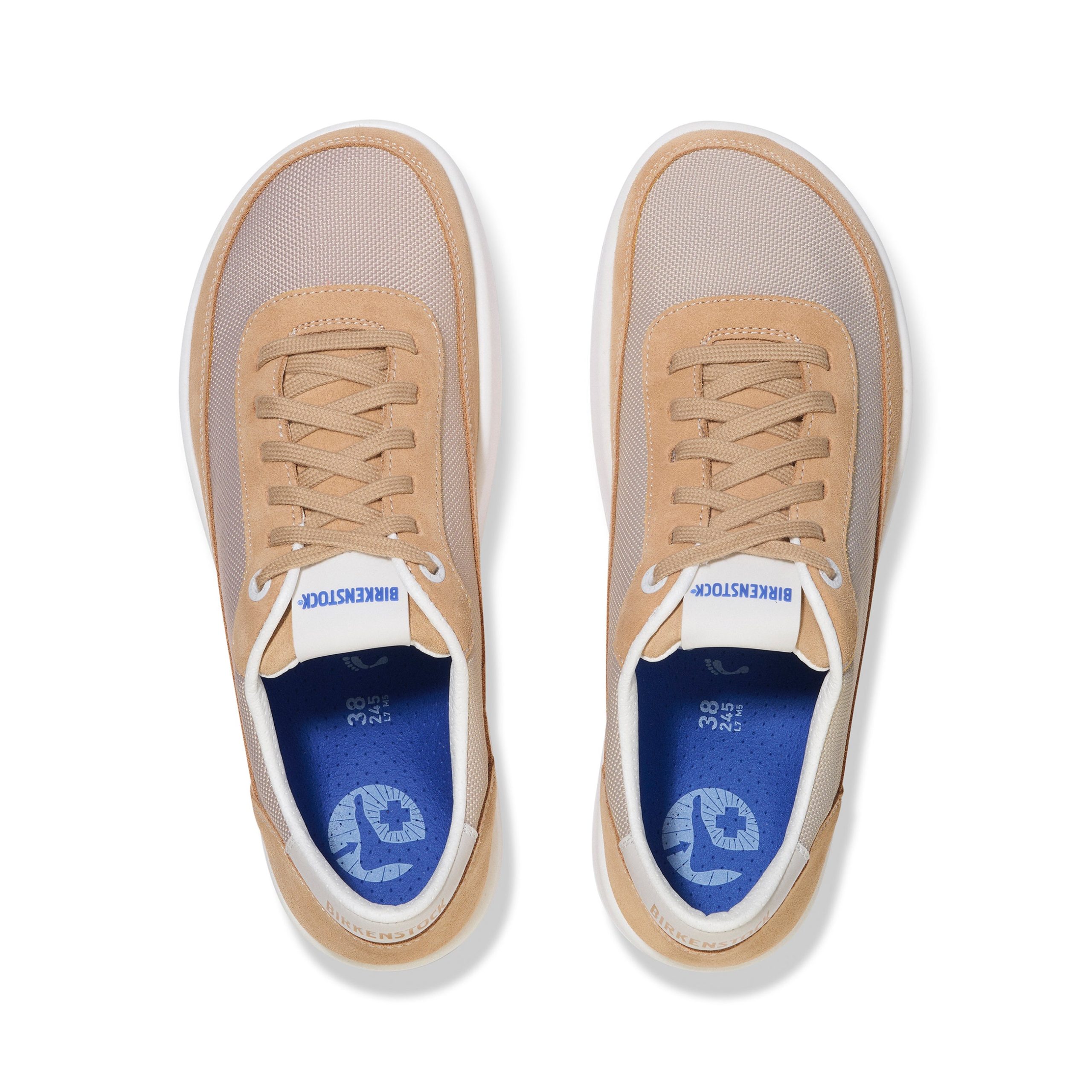 Honnef City New Beige/Eggshell Nylon Mesh/Suede Leather - Image 3