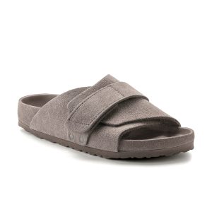 Kyoto Exquisite Grey Taupe Suede Leather