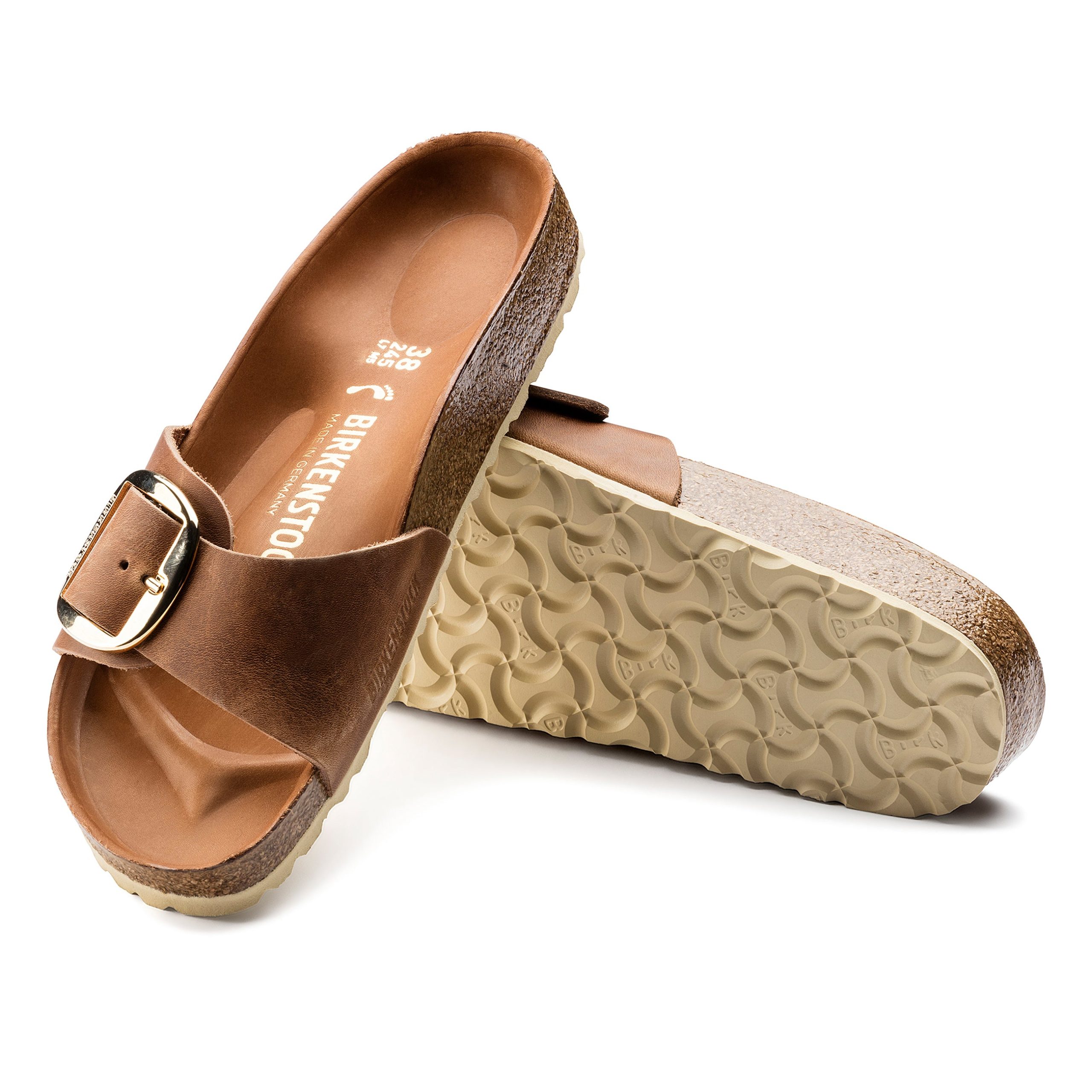 Madrid Big Buckle Cognac Oiled Leather - Image 4