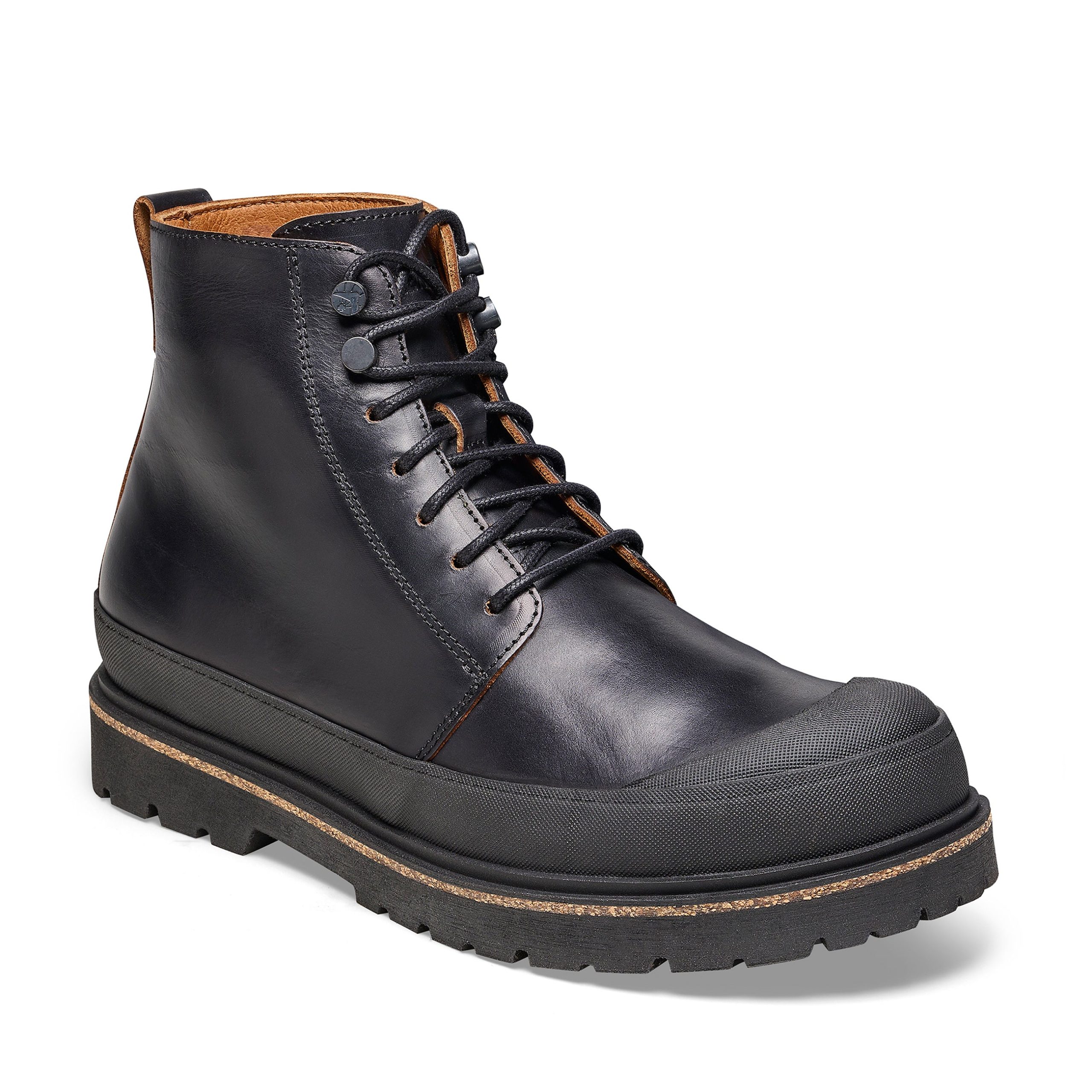 Prescott Mens Black Natural Leather
